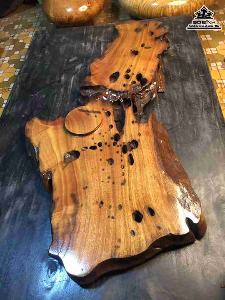 Khay trà gỗ lũa gỗ Xá Xị